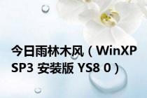 今日雨林木风（WinXP SP3 安装版 YS8 0）