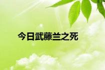 今日武藤兰之死