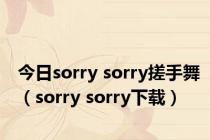 今日sorry sorry搓手舞（sorry sorry下载）