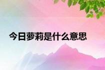 今日萝莉是什么意思