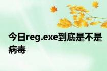 今日reg.exe到底是不是病毒