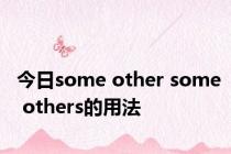 今日some other some others的用法