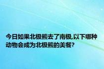 今日如果北极熊去了南极,以下哪种动物会成为北极熊的美餐?