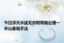 今日浮天水送无穷树带雨云埋一半山表现手法