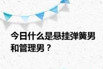 今日什么是悬挂弹簧男和管理男？