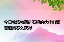 今日牧场物语矿石镇的伙伴们贤者道具怎么获得