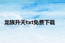 龙族升天txt免费下载