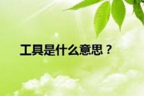 工具是什么意思？