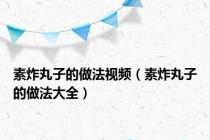 素炸丸子的做法视频（素炸丸子的做法大全）