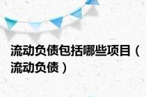 流动负债包括哪些项目（流动负债）