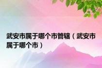 武安市属于哪个市管辖（武安市属于哪个市）