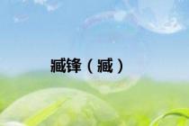 臧锋（臧）