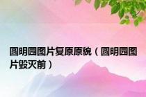 圆明园图片复原原貌（圆明园图片毁灭前）