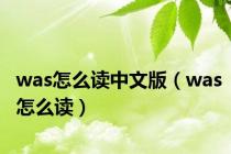 was怎么读中文版（was怎么读）