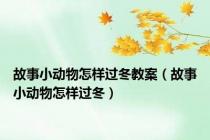 故事小动物怎样过冬教案（故事小动物怎样过冬）