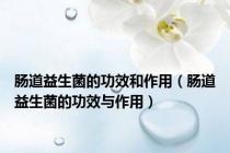 肠道益生菌的功效和作用（肠道益生菌的功效与作用）