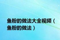 鱼粉的做法大全视频（鱼粉的做法）