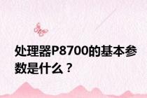 处理器P8700的基本参数是什么？