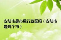 安陆市是市级行政区吗（安陆市是哪个市）