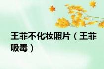 王菲不化妆照片（王菲吸毒）