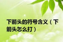 下箭头的符号含义（下箭头怎么打）