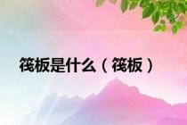 筏板是什么（筏板）