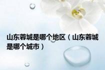 山东蓉城是哪个地区（山东蓉城是哪个城市）