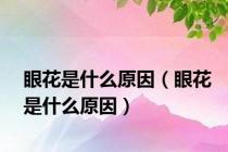 眼花是什么原因（眼花是什么原因）