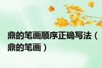 鼎的笔画顺序正确写法（鼎的笔画）