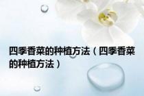四季香菜的种植方法（四季香菜的种植方法）