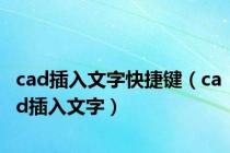 cad插入文字快捷键（cad插入文字）
