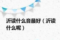 沂读什么音最好（沂读什么呢）