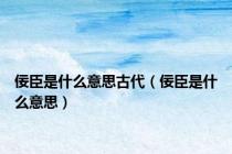 佞臣是什么意思古代（佞臣是什么意思）