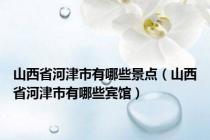 山西省河津市有哪些景点（山西省河津市有哪些宾馆）