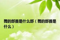 舞的部首是什么部（舞的部首是什么）