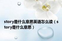 story是什么意思英语怎么读（story是什么意思）