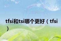 tfsi和tsi哪个更好（tfsi）