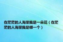 在茫茫的人海里我是一朵花（在茫茫的人海里我是哪一个）