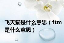 飞天猫是什么意思（ftm是什么意思）