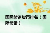 国际储备货币排名（国际储备）