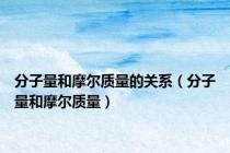 分子量和摩尔质量的关系（分子量和摩尔质量）