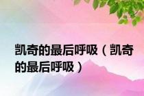 凯奇的最后呼吸（凯奇的最后呼吸）
