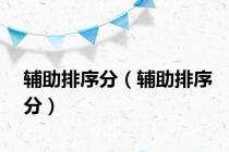 辅助排序分（辅助排序分）