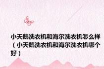 小天鹅洗衣机和海尔洗衣机怎么样（小天鹅洗衣机和海尔洗衣机哪个好）