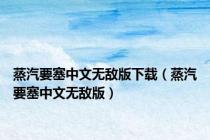 蒸汽要塞中文无敌版下载（蒸汽要塞中文无敌版）