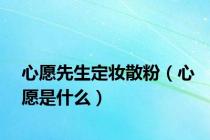 心愿先生定妆散粉（心愿是什么）