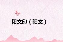 阳文印（阳文）