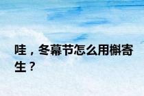 哇，冬幕节怎么用槲寄生？