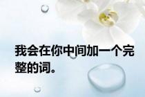我会在你中间加一个完整的词。