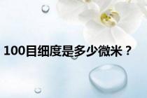 100目细度是多少微米？